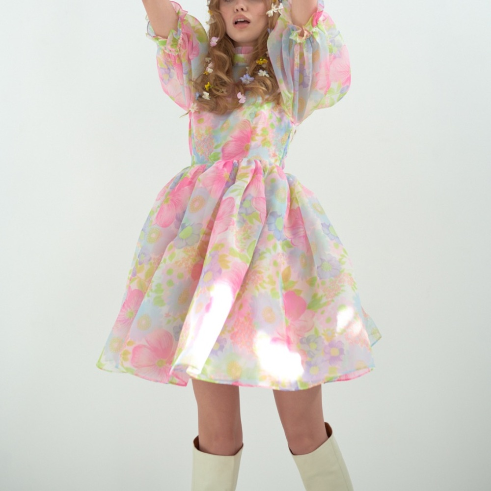 Selkie Pastel Floral Mini Dress